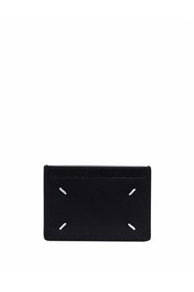 Black calf leather four-stitch logo cardholder Maison Margiela | SA1VX0007P4745T8013